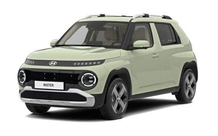 Hyundai INSTER in buttercream yellow with white background.