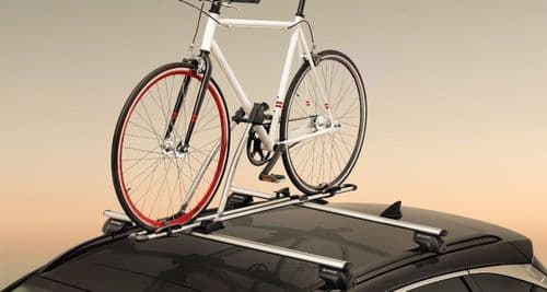 Roof rack with bicycle rack