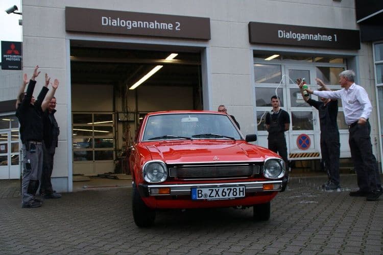 Mitsubishi Lancer, Berlin'de Oldtimer Service tarafından tescil edilmiştir