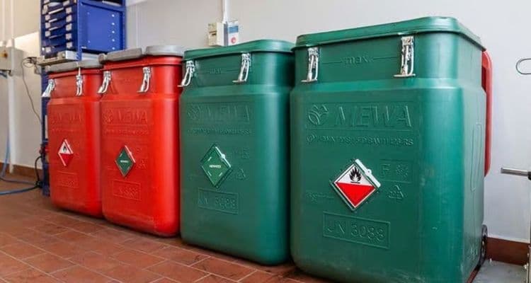 Entsorgung in der Werkstatt Bernau