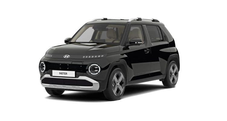 Hyundai INSTER Freisteller in der Farbe Schwarz.