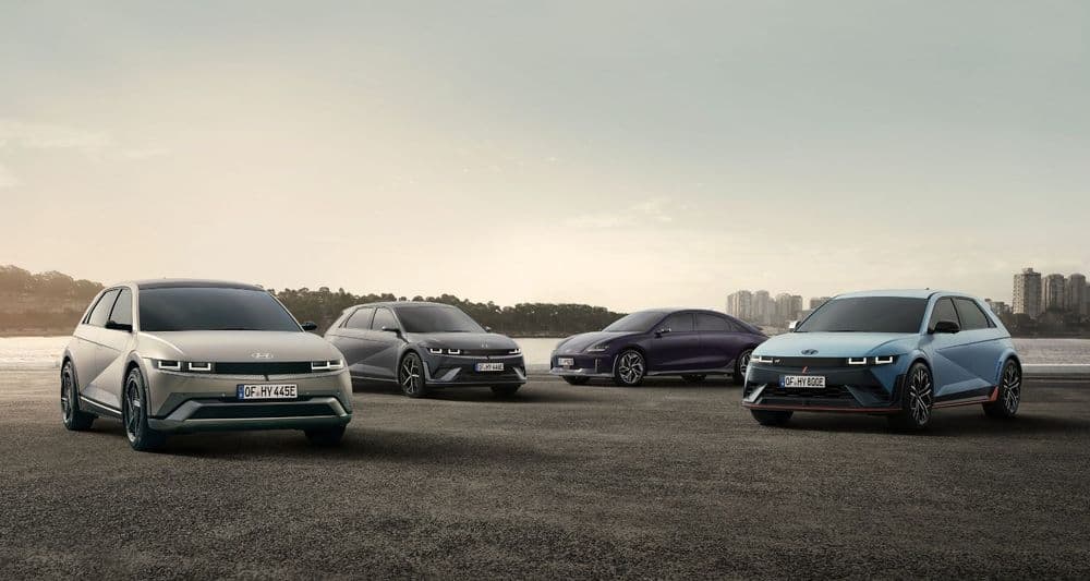 IONIQ 5, IONIQ 6 und IONIQ 5 N nebeneinander